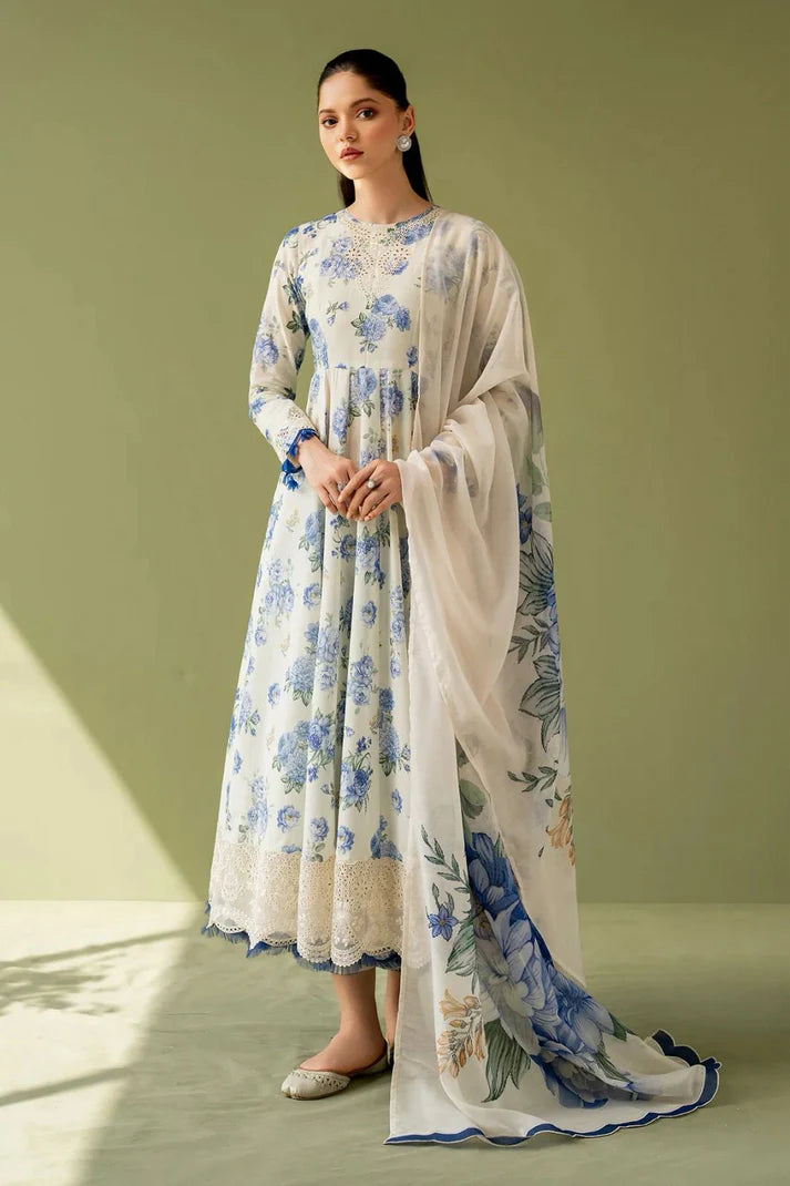 Baroque Digital Printed Dhanak 3-Piece Un-Stiched