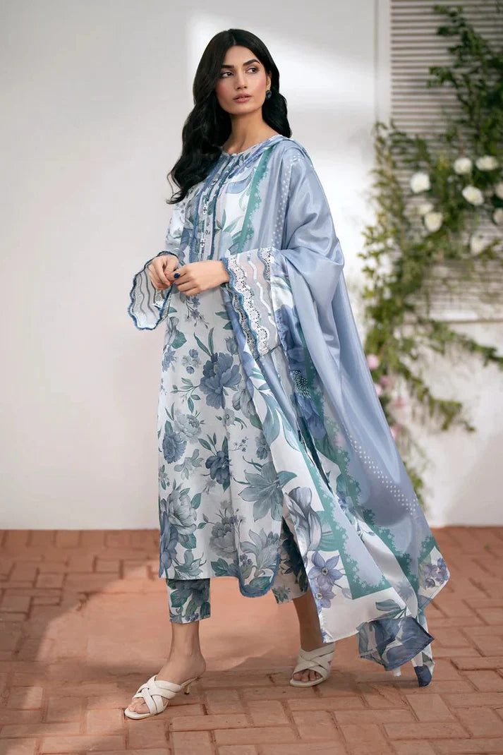 Baroque Digital Printed Dhanak 3-Piece Un-Stiched