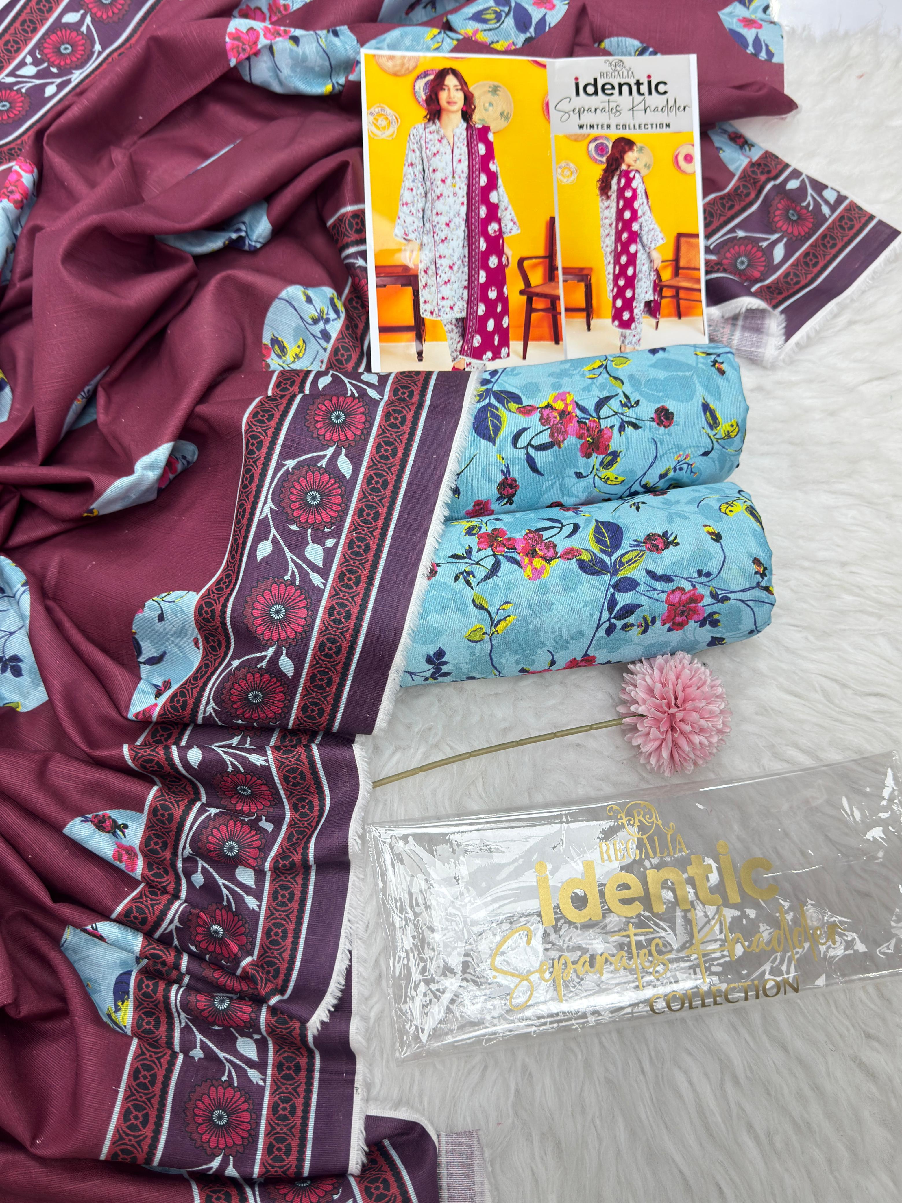 Regalia Khaddar Digital Printed Dhanak 3-Piece Un-Stiched