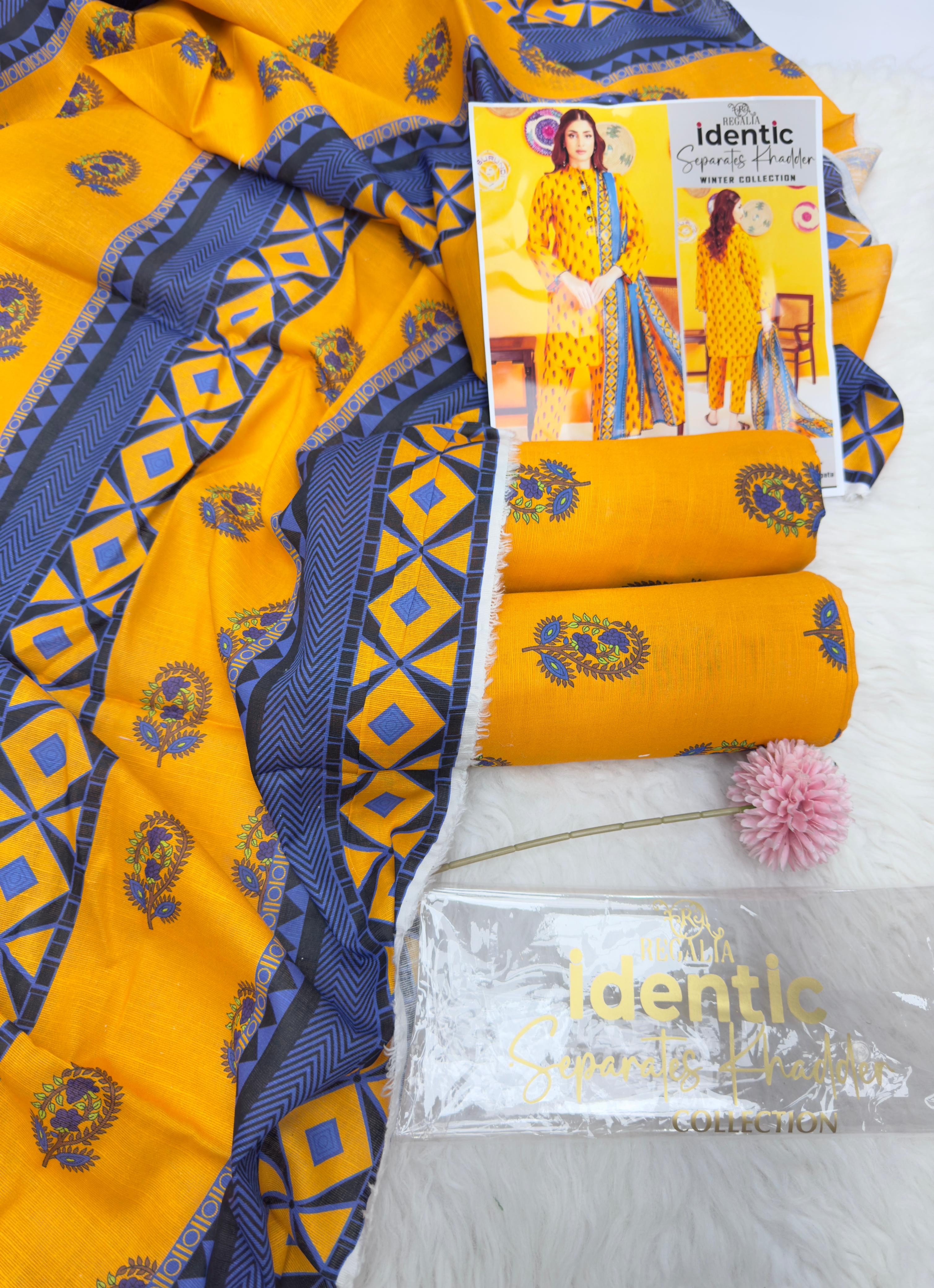 Regalia Khaddar Digital Printed Dhanak 3-Piece Un-Stiched