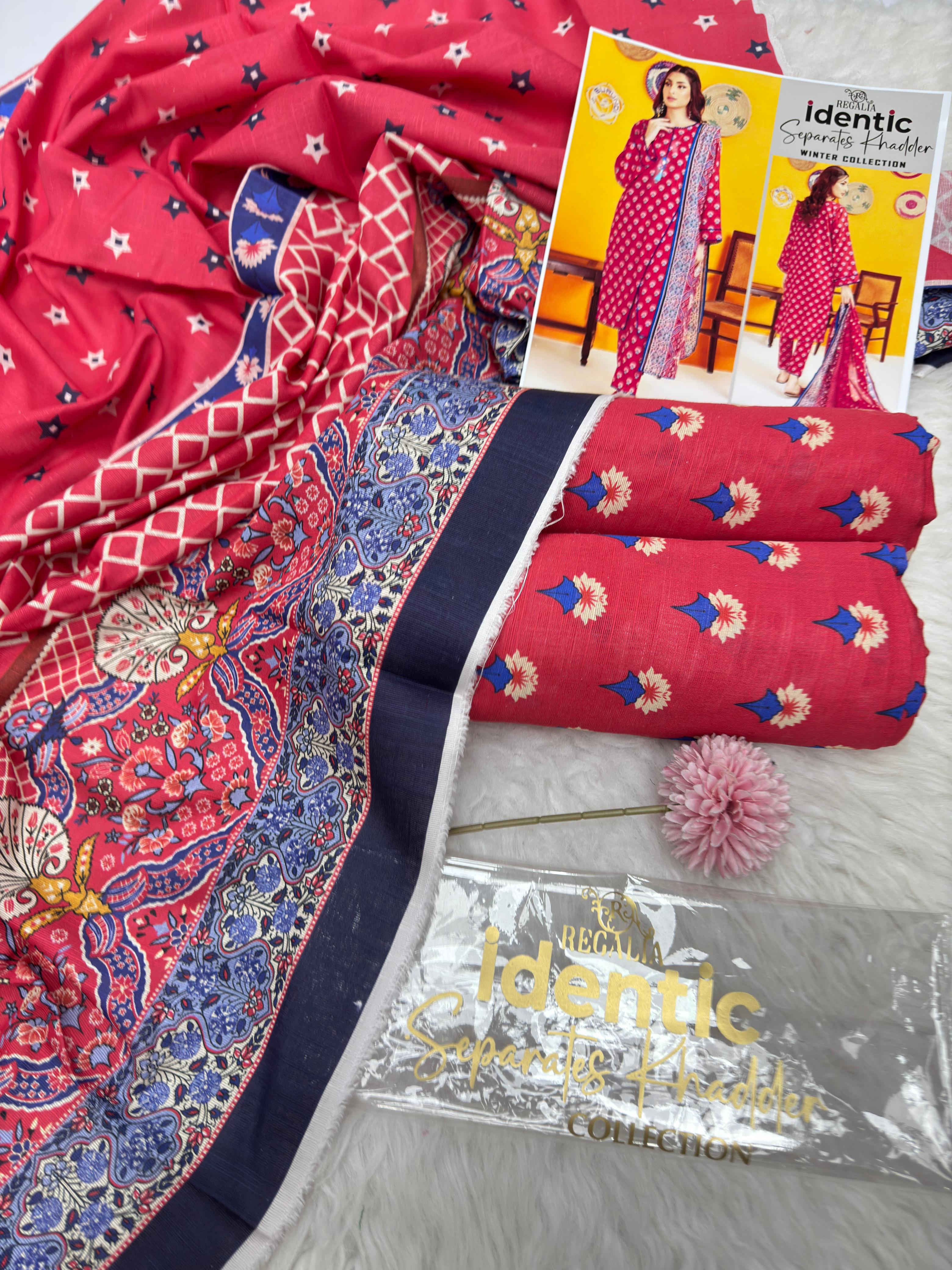 Regalia Khaddar Digital Printed Dhanak 3-Piece Un-Stiched