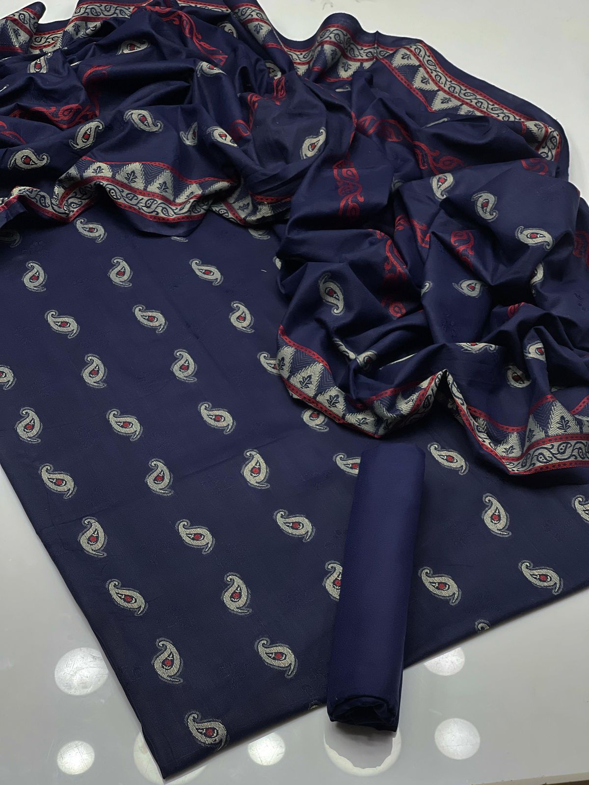 Marina Multi Barosha Digital Printed Dhanak 3-Piece Un-Stiched