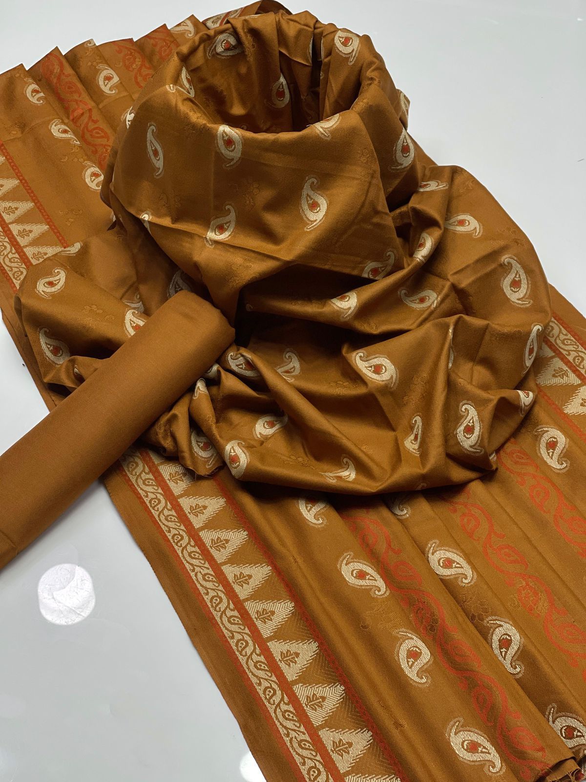 Marina Multi Barosha Digital Printed Dhanak 3-Piece Un-Stiched